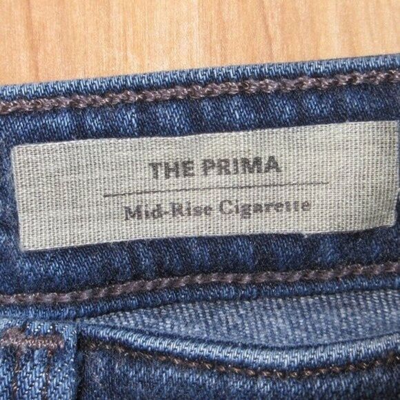 AG ADRIANO GOLDSCHMIED The Prima Mid Rise Cigarette Leg Denim Jeans Sz 30 (31.5) - Picture 9 of 13